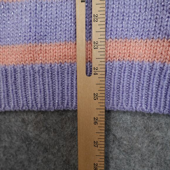 Vintage‎ Gitano Sweater Womens 18W 90s Knit 90s Pastel Metallic Artsy Mock Neck - Picture 7 of 8